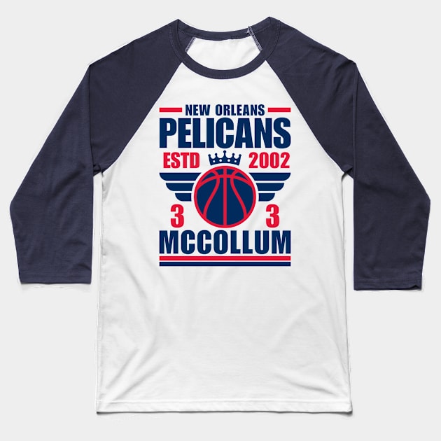 New Orleans Pelicans McCollum 3 Basketball Retro Baseball T-Shirt by ArsenBills